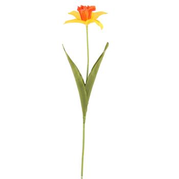 Narcis BERNEY umělý žluto-oranžový 59cm