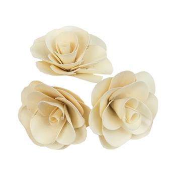 Sušina Palm deco Rose krémová 6cm/3ks