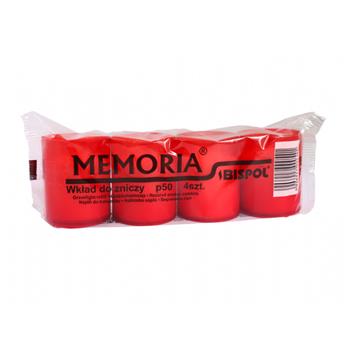 Svíčka hřbitovní Memoria červená 4ks