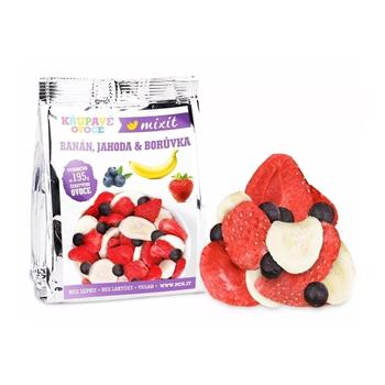 Mixit křupavé ovoce do kapsy Banán, Jahoda, Borůvka 23g