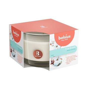 Svíčka vonná ve skle BOLSIUS Fresh Cotton 9cm