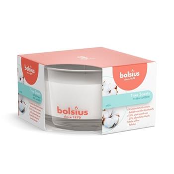 Svíčka vonná ve skle BOLSIUS Fresh Cotton 8cm