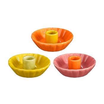 Svícen porcelánový na 1 svíčku mix 11cm