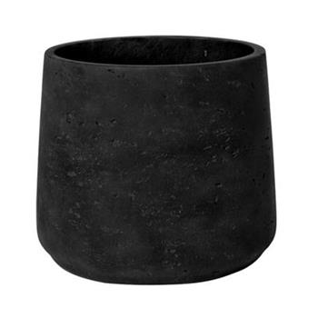 Květináč kulatý PATT XL fiberclay černý 23cm