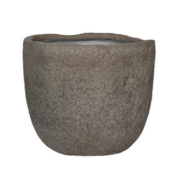 Květináč kulatý MT.RUSSELL XL ficonstone šedo-hnědý 61cm
