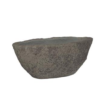 Květináč oválný MT.VERITA XS ficonstone šedo-hnědý 44,5cm