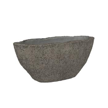 Květináč oválný MT.VERITA S ficonstone šedo-hnědý 55cm