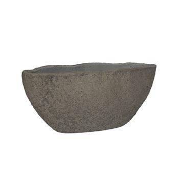 Květináč oválný MT.VERITA M ficonstone šedo-hnědý 65,5cm
