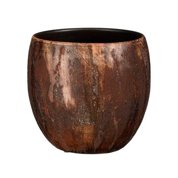 Obal kulatý terakotavý ROEL rezavá patina 20cm